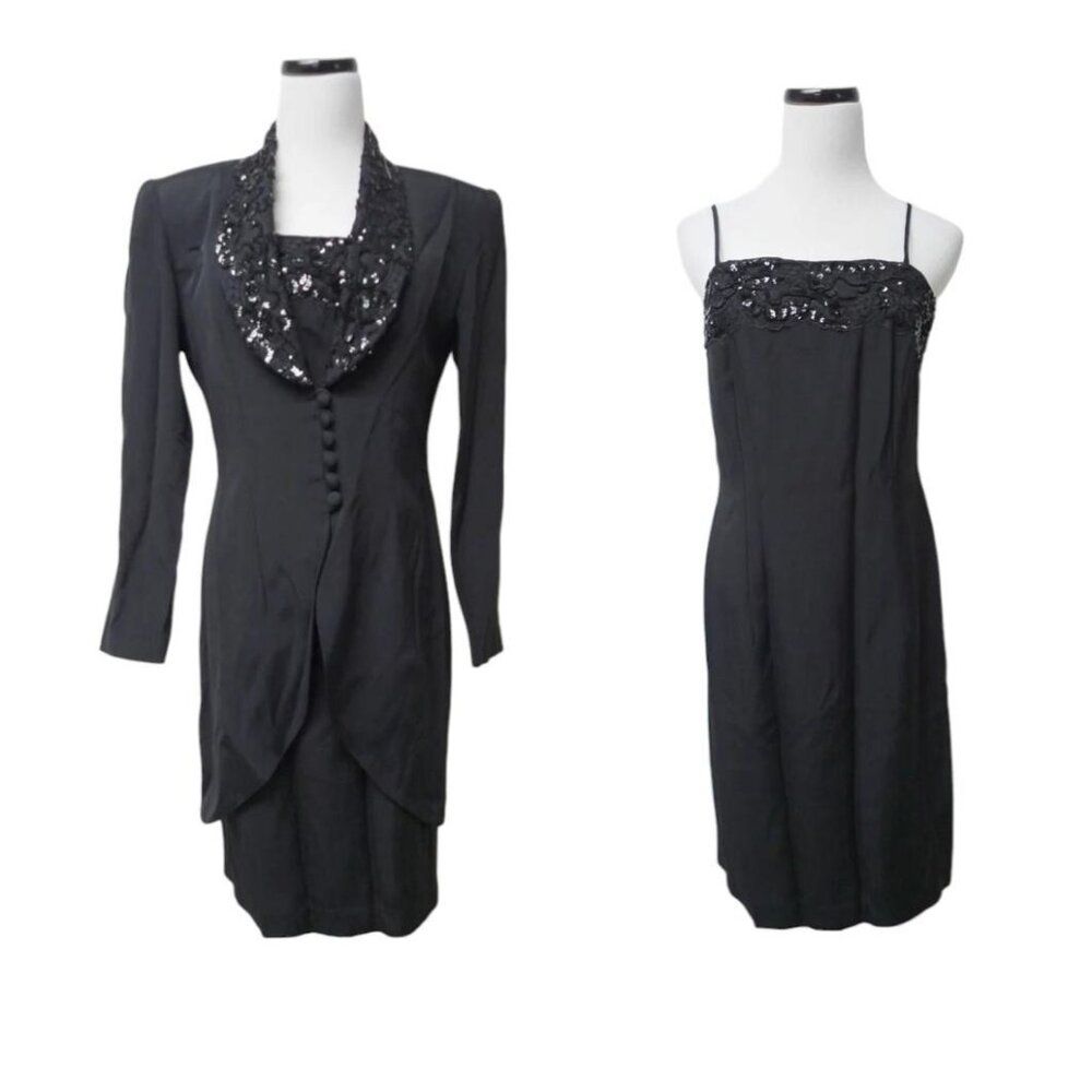 VTG 90s J.R. Nites by Caliendo 2 pc dress USA made